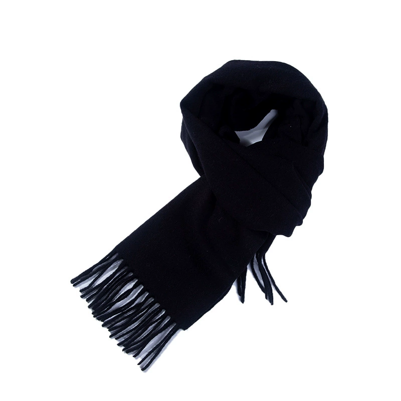 Woolen colored winter scarf, universal keep warm cloak, wholesale, increased thickness, simple and elegant design