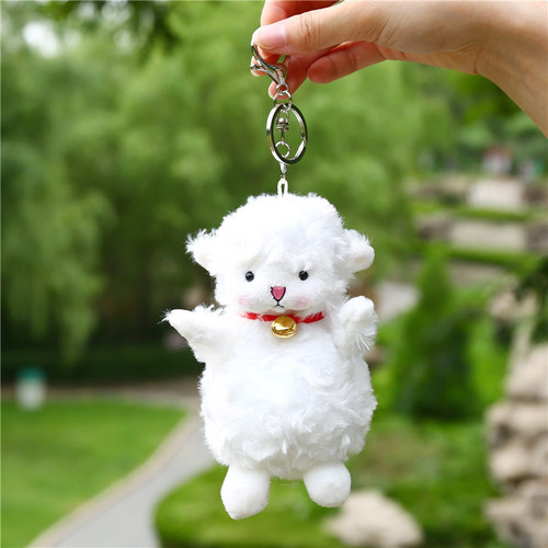 Internet-famous little sheep pendant, small lamb plush toy, keychain, Japanese-style cute sheep doll, bag charm, plush toy