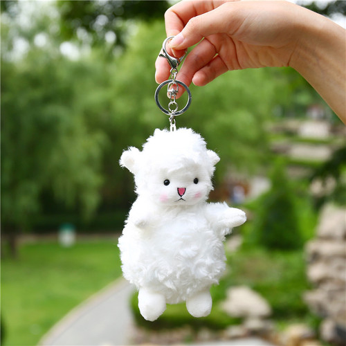 Internet-famous little sheep pendant, small lamb plush toy, keychain, Japanese-style cute sheep doll, bag charm, plush toy