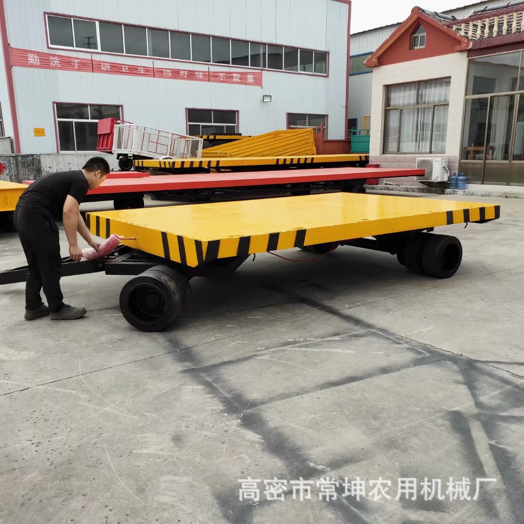 定 制20吨双胎平板拖车 厂区短途运输车 大型仓库搬运车重型牵引