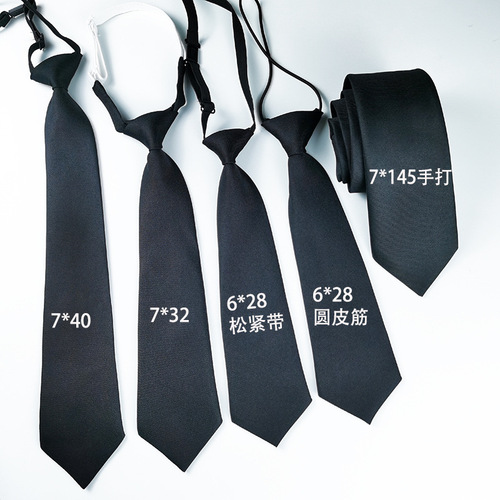 Black tie-free JK tie cotton hand-tied pullover lazy rubber band formal college Japanese uniform tie for women wholesale