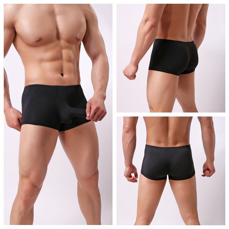 Underwear Hot Choice Men's Trendy Bullet Detached Bullet Boxers Elephant Nose Pattern Sexy Ice Silk Ajj Underwear