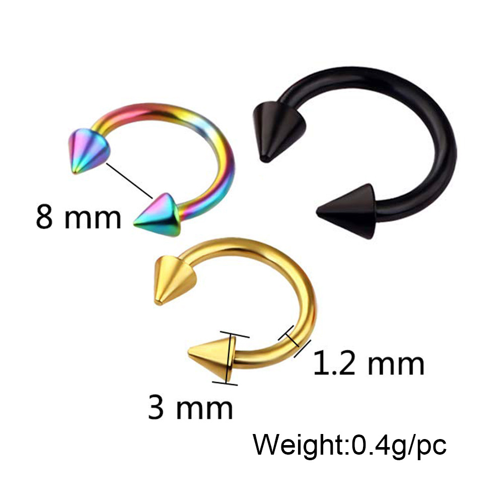 Set de piercing de acero inoxidable para nariz y ceja_voghion.com