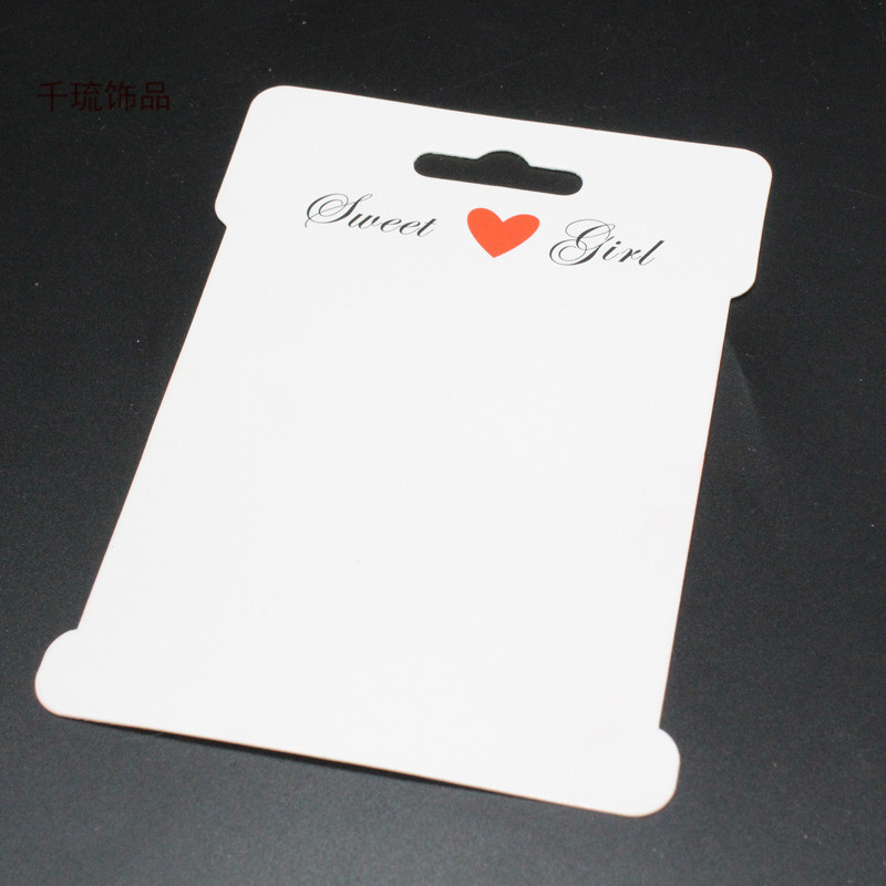 发圈发绳卡片 一卡5条皮筋包装纸卡 扎头绳饰品包装卡片