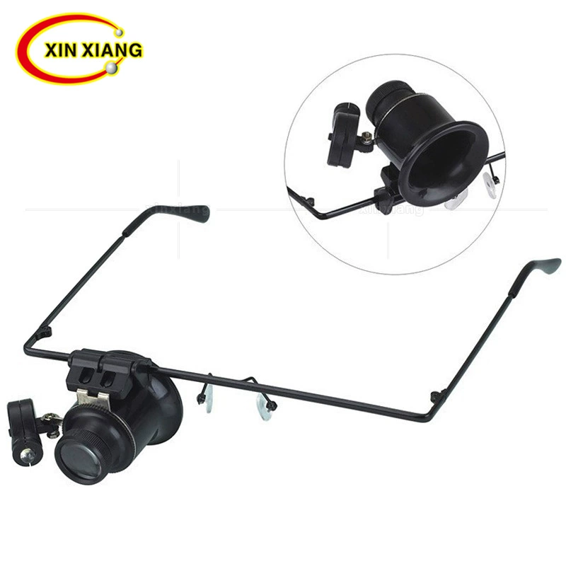 20 раз светодиодные очки ремонт часов антикварный штамп идентификация увеличительное стекло высокой мощности носить маску для глаз ювелирное зеркало