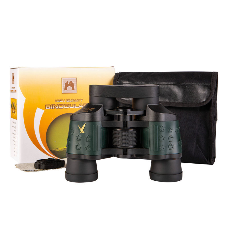 [Hot sale in foreign trade] 60x60 Golden Eagle binoculars low light night vision Red film objective lens HD high power