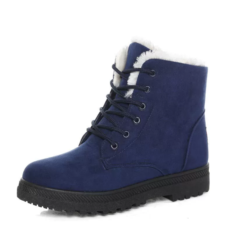 Зимние низкие ботинки (Мартенс) корейский стиль, плюс сайз, кеды на шнуровке