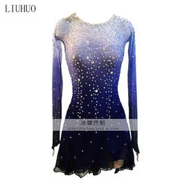 LIUHUO成人花样滑冰演出服竞技比赛服裙儿童考级服滑雪BD591防寒