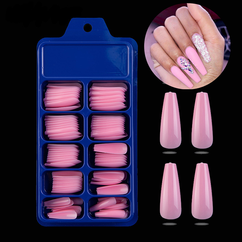 Premium Blue Box Solid Color Wearable Nails, Fake Nails, Nail Art Tips, White Transparent Coffin Nail Press on Premium Blue Box Solid Color Wearable Nails, Fake Nails, Nail Art Tips, White Transparent Coffin Nail Press on