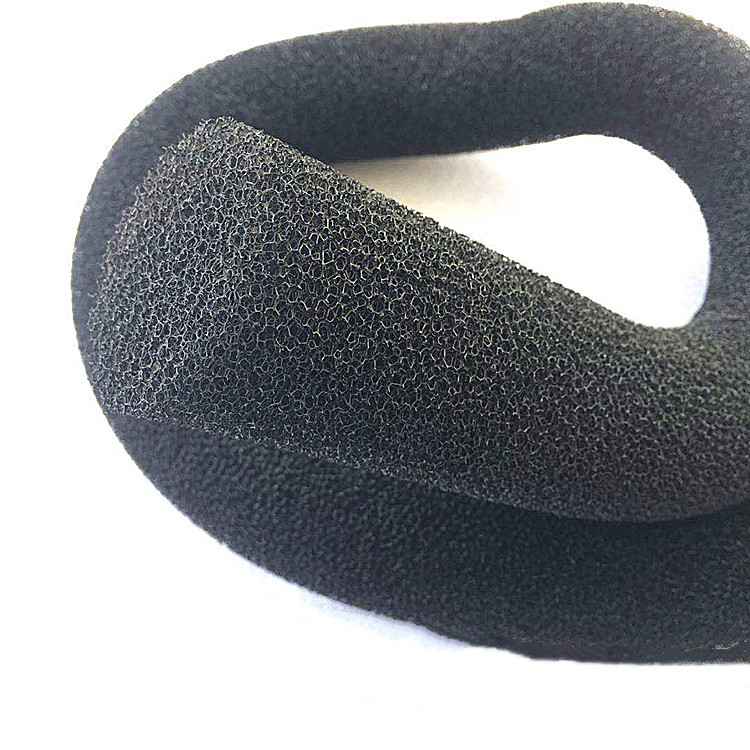 细孔黑色管道清洗海绵柱子 爆破网状水槽过滤海绵 开孔泡沫圆条