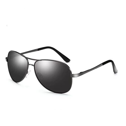 Men's polarized spring leg photochromic sunglasses, retro frog-eye driving sunglasses, factory wholesale black sunglasses