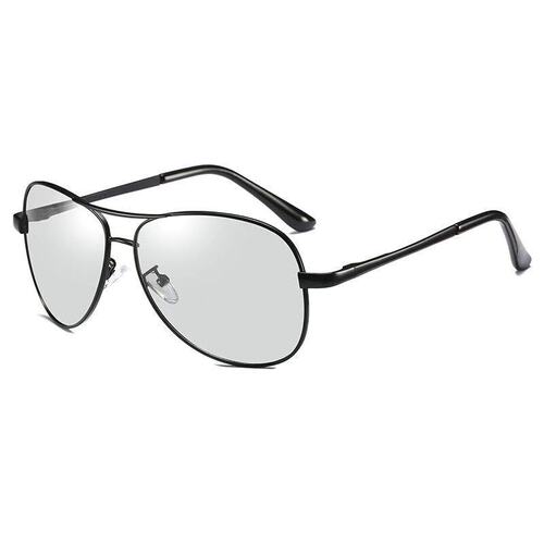 Men's polarized spring leg photochromic sunglasses, retro frog-eye driving sunglasses, factory wholesale black sunglasses