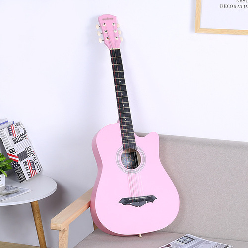 Guitar 38-inch Folk Beginner Entry-level Practice Student Guitar Factory Wholesale Production for Both Boys and Girls Musical Instruments