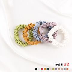 蝶繡 19姆米真絲髮圈2cm小號簡約法式百搭桑蠶絲髮繩皮筋髮飾批發