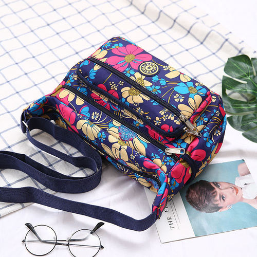 2024 New Oxford Waterproof Shoulder Bag Lightweight Large Capacity Korean Style Casual Middle-aged and Elderly Bag Multi-Compartment Crossbody Bag