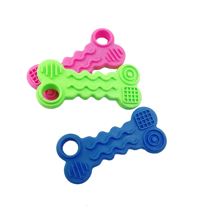 Amazon TPR sólido galleta limpieza molar curva hueso perro mascota mordedura de juguete suministro directo fábrica en stock