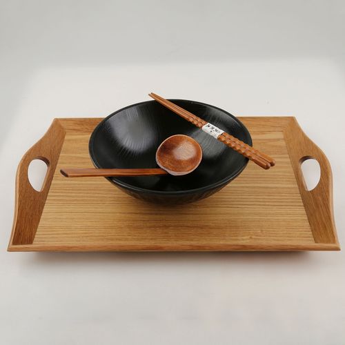 YFJY kitchen supplies Japanese spoons and chopsticks set hot pot restaurant one person tableware ramen spoon wooden chopsticks wholesale
