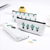 Cute capacious fresh pencil case, storage system, wallet, stationery, Korean style, cactus