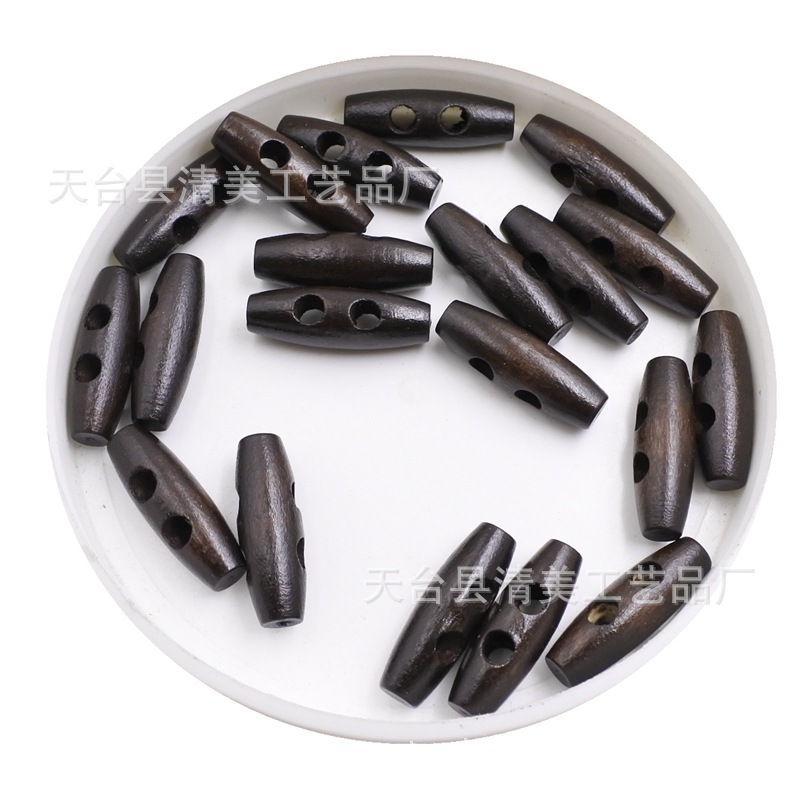 Botón de café oscuro de oliva Botón de abrigo de 30mm Botón de cuerno 50 piezas un paquete