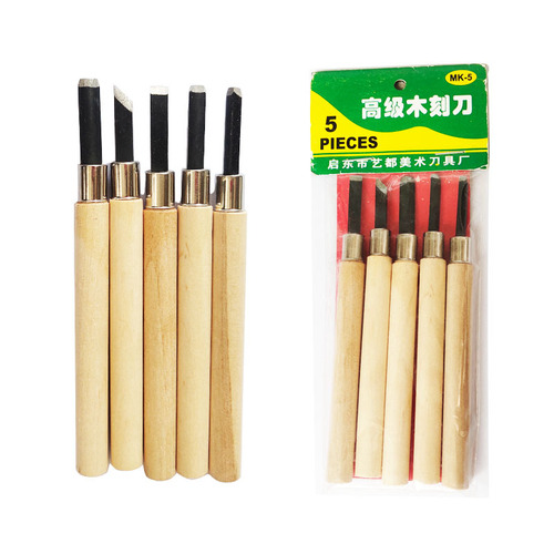 Wholesale Hailian Wood Carving Knife Handmade Woodworking Rubber Stamp Engraving 3/4/6 Piece Set Wooden Carving Tools Wood Carving Knife