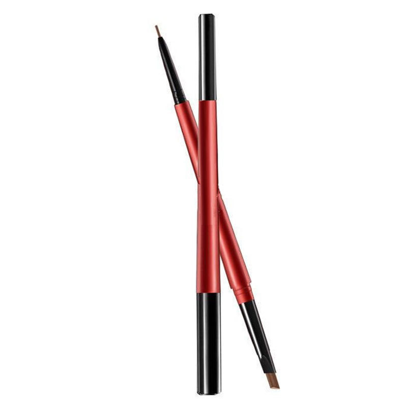 Douyin with double eyebrow pencil dual-purpose automatic rotating eyebrow pencil natural thin head thick head dual-purpose eyebrow pencil makeup students