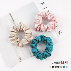 Butterfly embroidery 22mm silk large hair tie medium 3.5cm high-end French braid hair tie