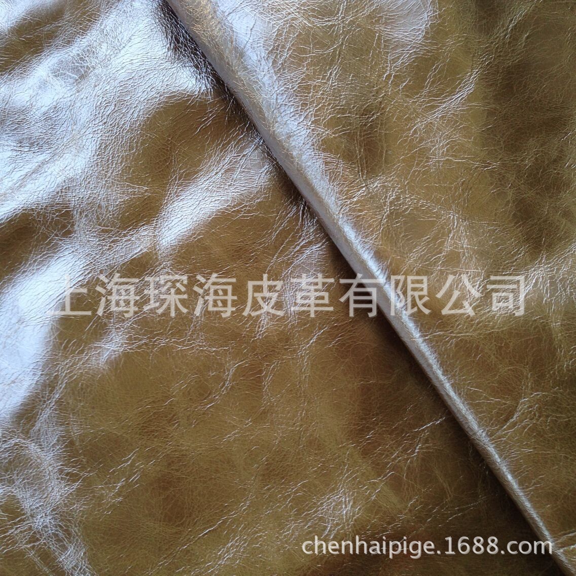 头层牛皮 油蜡皮 皮革皮料 牛皮面料 变色油皮 绿色 沙发皮