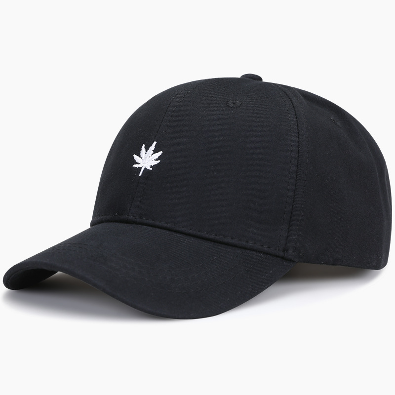 White Maple Leaf-Black