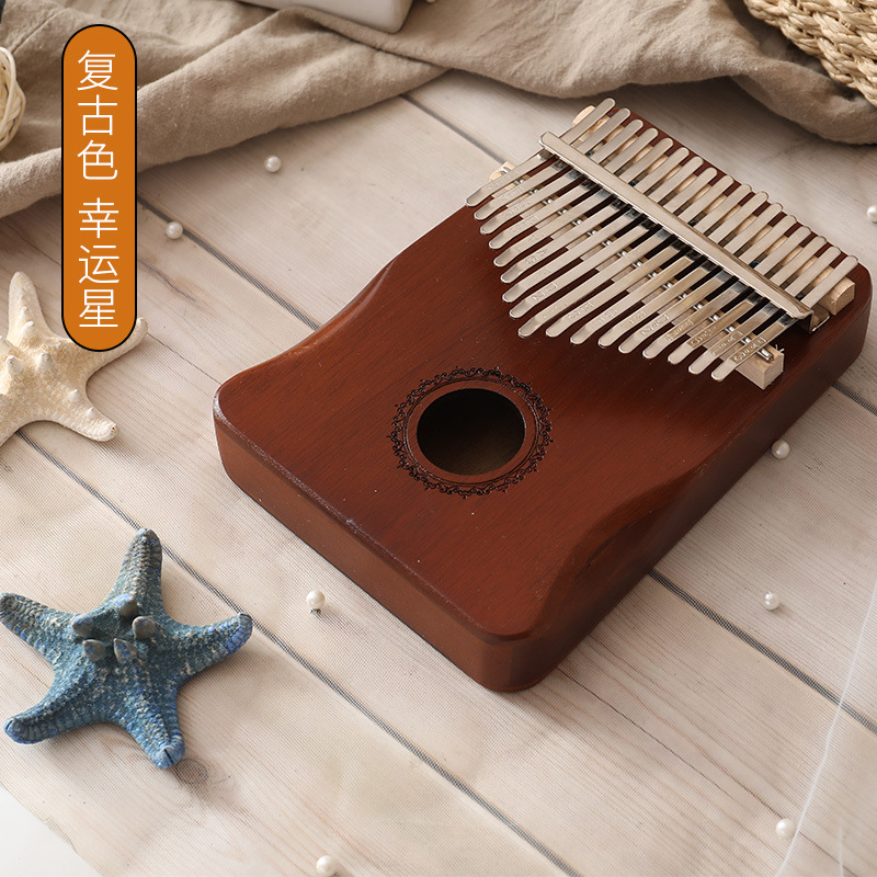 Pulgar de Amazon Kalinba Piano de 17 tonos Instrumentos musicales para niños Estudiantes Pulgar de madera maciza Piano de dedo para principiantes