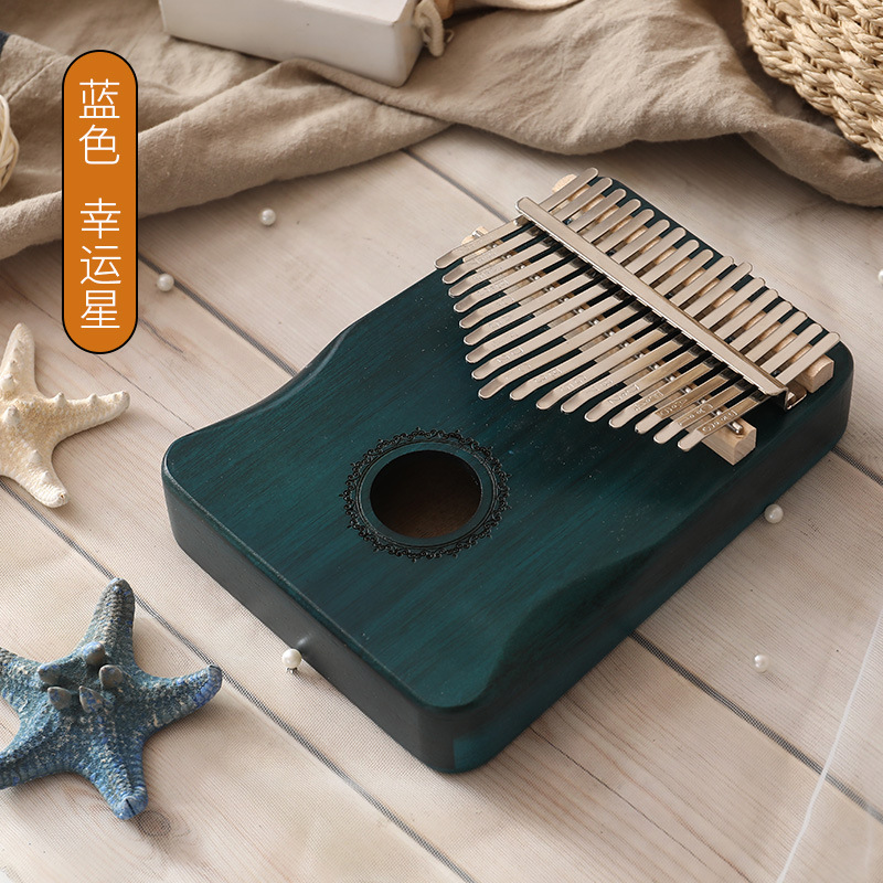 Pulgar de Amazon Kalinba Piano de 17 tonos Instrumentos musicales para niños Estudiantes Pulgar de madera maciza Piano de dedo para principiantes