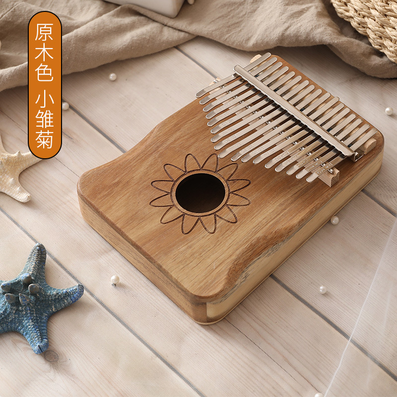 Pulgar de Amazon Kalinba Piano de 17 tonos Instrumentos musicales para niños Estudiantes Pulgar de madera maciza Piano de dedo para principiantes
