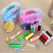 10件套针线套装工具针线包针线盒套装缝纫机线 居家精品 带圆盘针