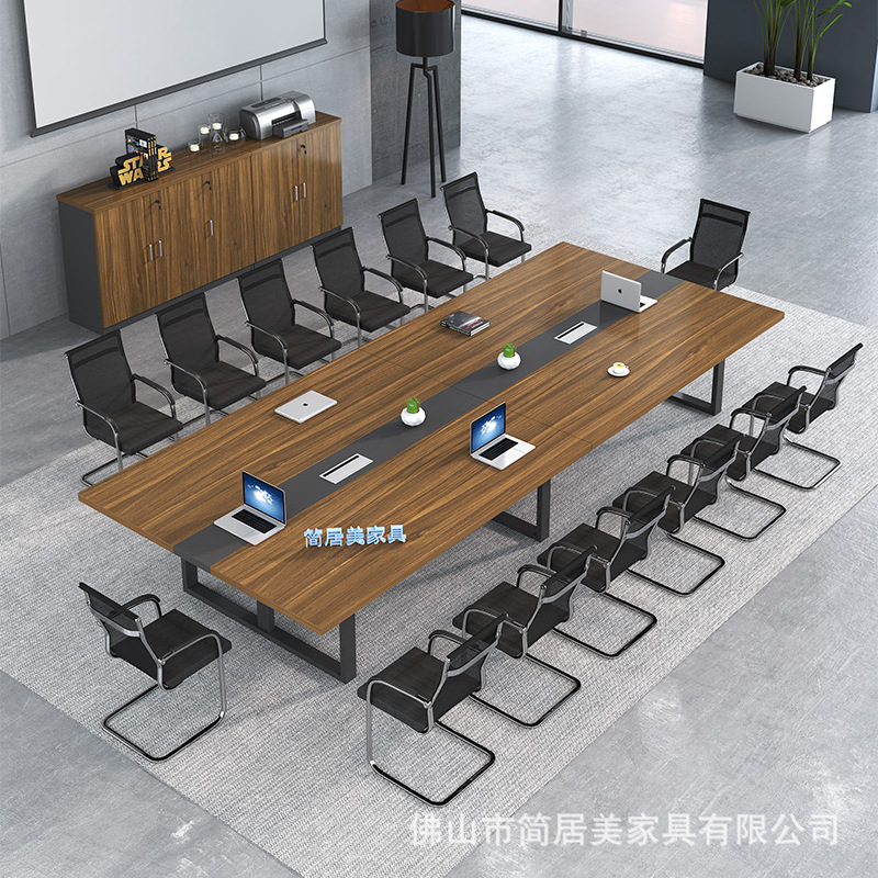 公司会议室桌子长桌小型简约现代长条桌洽谈桌办公桌椅组合长方形