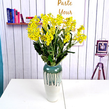 一件代发仿真花电影摄影舞台道具家居客厅装饰景观假油菜花蓖麻花