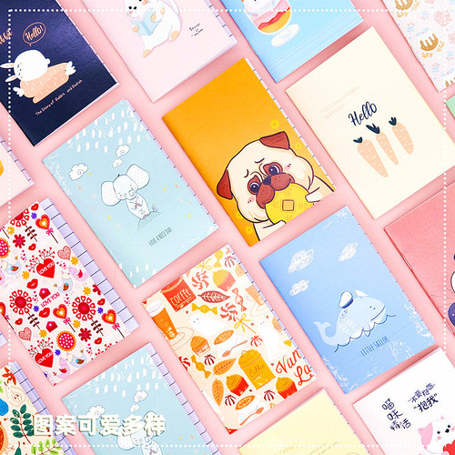 Factory direct supply of cartoon notebooks, mini pocket notebooks, cute little notebooks, gifts, small gifts wholesale with LOGO