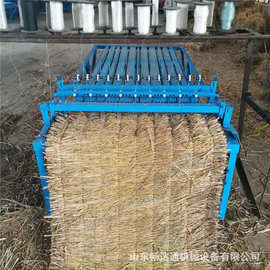 稻草芦苇编织机 1.8m带压轴草苫子编制机 家用自动切边编草帘机