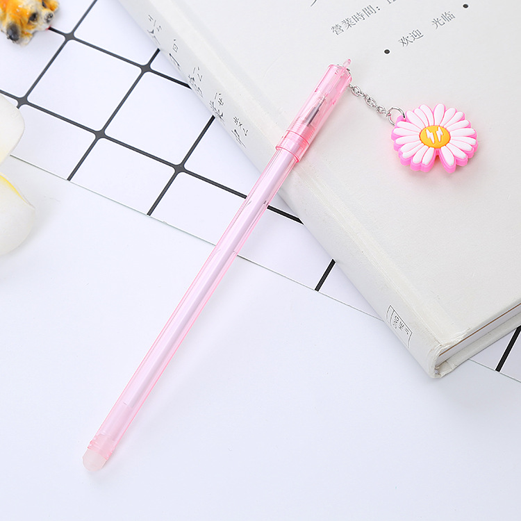 Oferta especial Liquidación Cute Zou Ju Colgante Colgante Pluma de góner Papelería de oficina creativa Bolígrafo de firma Bolígrafo de agua de estudiante de dibujos animados