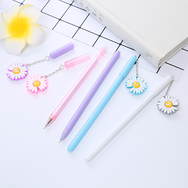 Oferta especial Liquidación Cute Zou Ju Colgante Colgante Pluma de góner Papelería de oficina creativa Bolígrafo de firma Bolígrafo de agua de estudiante de dibujos animados