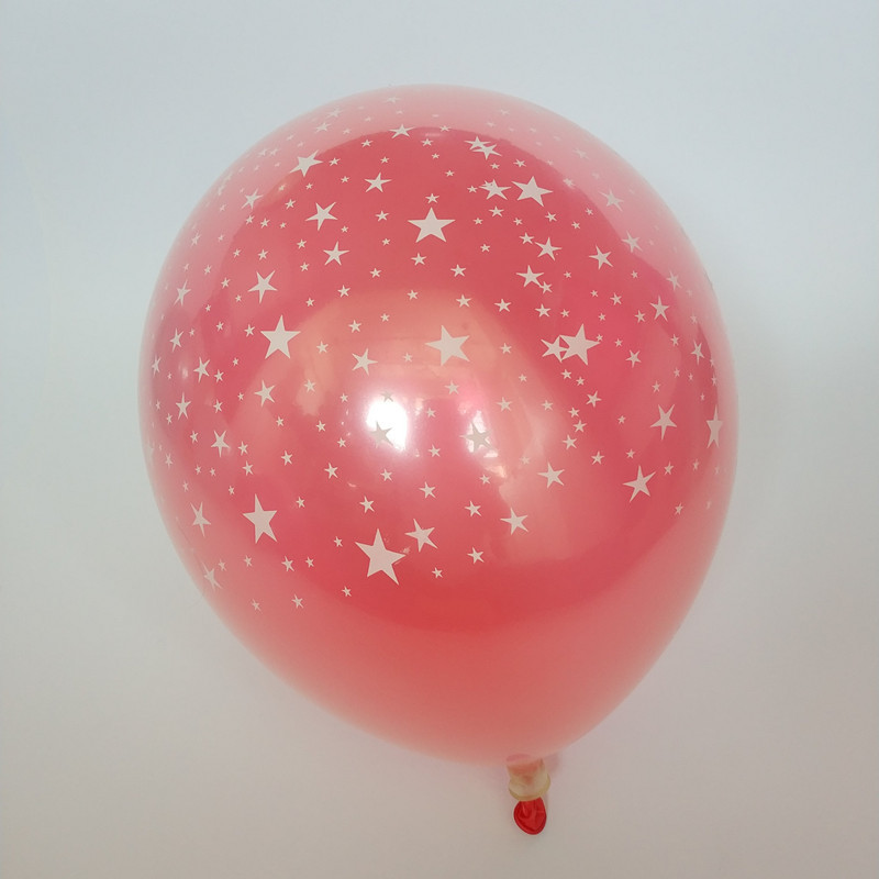 Globo estrellado colorido de 12 pulgadas de doble capa engrosada Pearl Star set bola mercado nocturno código de exploración push globo de regalo pequeño