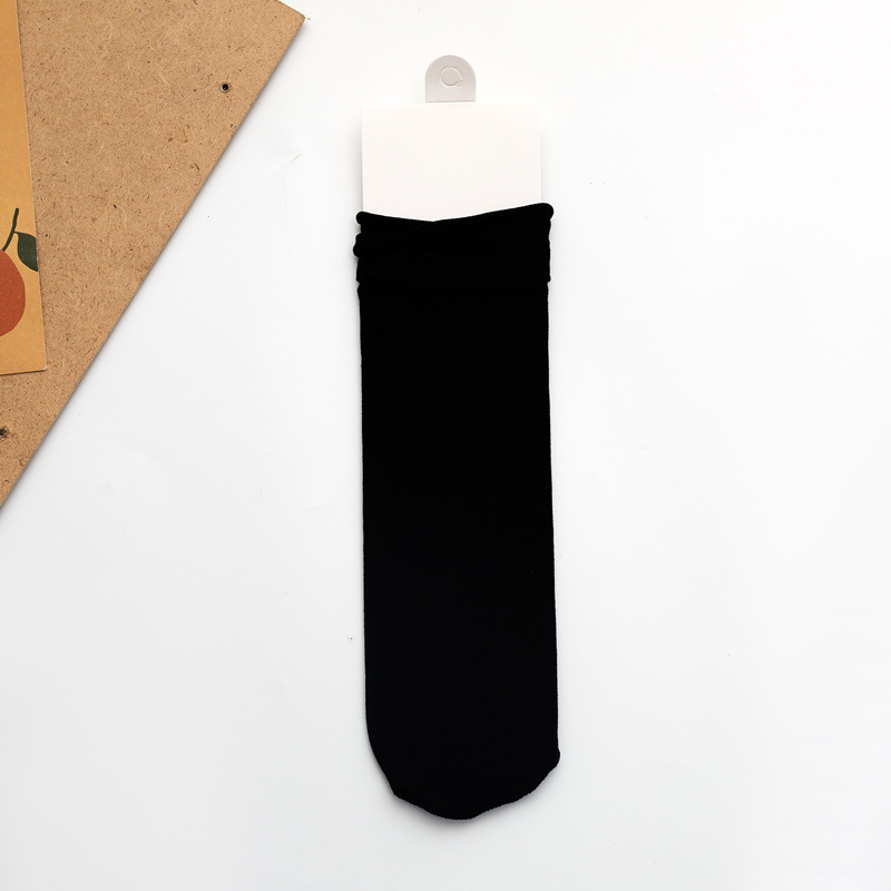 Calcetines de hielo para NIÑOS Calcetines de terciopelo de color sólido para niños grandes y pequeños calcetines para padres e hijos color brillante rayas verticales calcetines finos