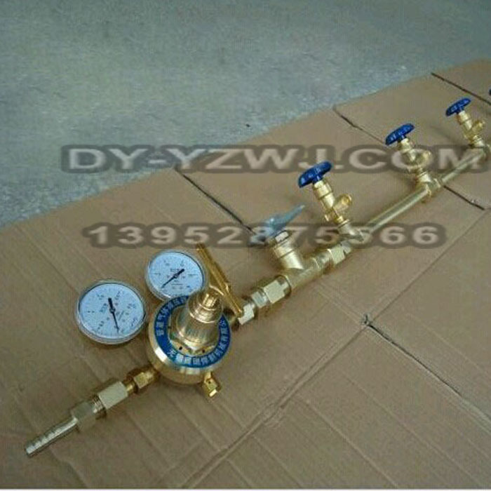 3瓶组氧气丙烷二氧化碳单侧一字型供气体汇流排充灌排装置厂家供