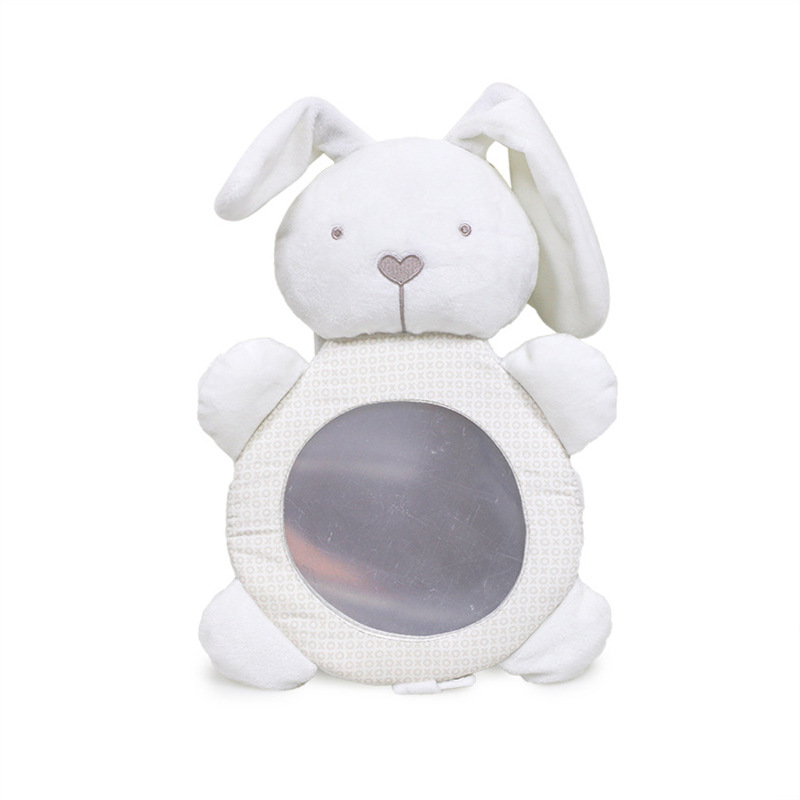 BBSKY bebé divertido espejo retrovisor coche dibujos animados muñecos de animales HaHa espejo torno para colgar juguetes