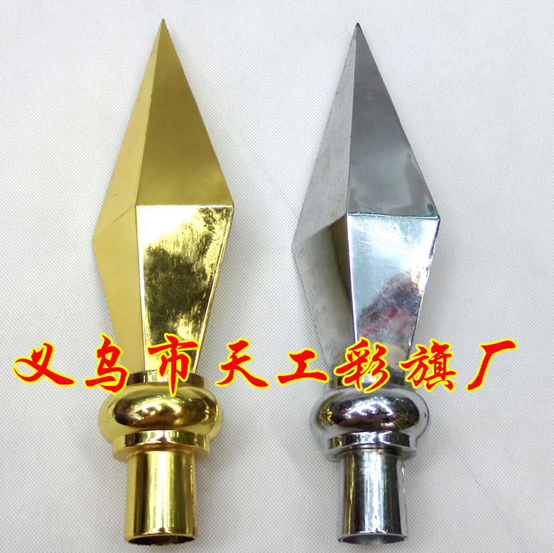 铝合金红旗大枪头厂家供应金色 礼堂旗架 展厅广告架 少先队旗架