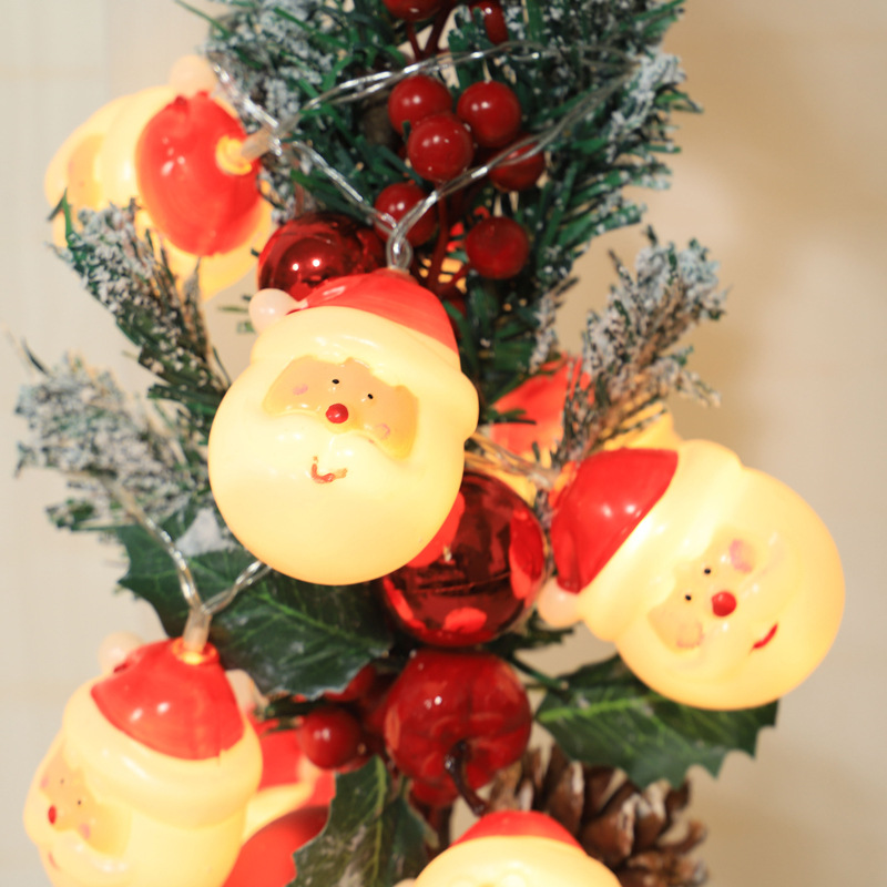 Cadena de luz transfronteriza de Santa Claus lindo alce decoración de vacaciones muñeco de nieve LED Cadena de luz al aire libre vacaciones Navidad Cadena de luz