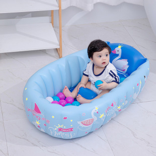 Thickened Baby Bathtub Inflatable Tub for Sitting and Lying Baby Large Newborn Children Easy to Carry