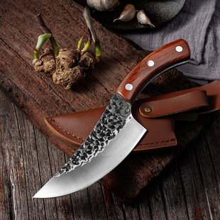 Butcher knife meat cutting bone small curved knife forging peeling pig butcher special open fish Yangjiang factory direct selling meat cutting