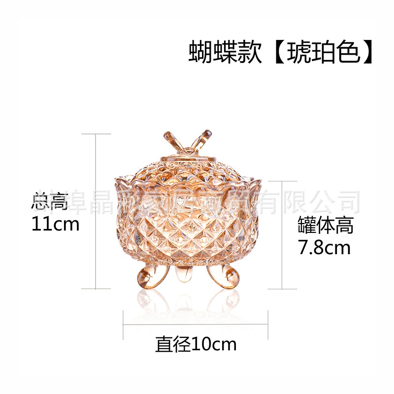 Tarro de caramelo de color de vidrio galvanoplastia caja de joyería de almacenamiento cubo tarro de azúcar fruta seca merienda tarro de condimento de color tarro de almacenamiento