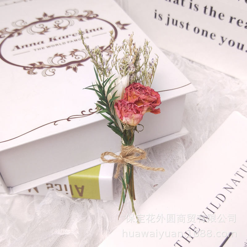 Mini ramo de flores secas, caja de regalo de rosas, decoración de tarjetas, material DIY, accesorios de fotografía, regalos de flores