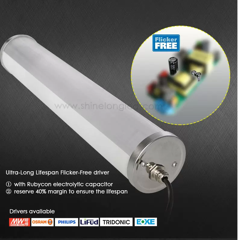 停车场农场用直径100mmDALI调光IP68防水LED三防灯长寿命节能超亮