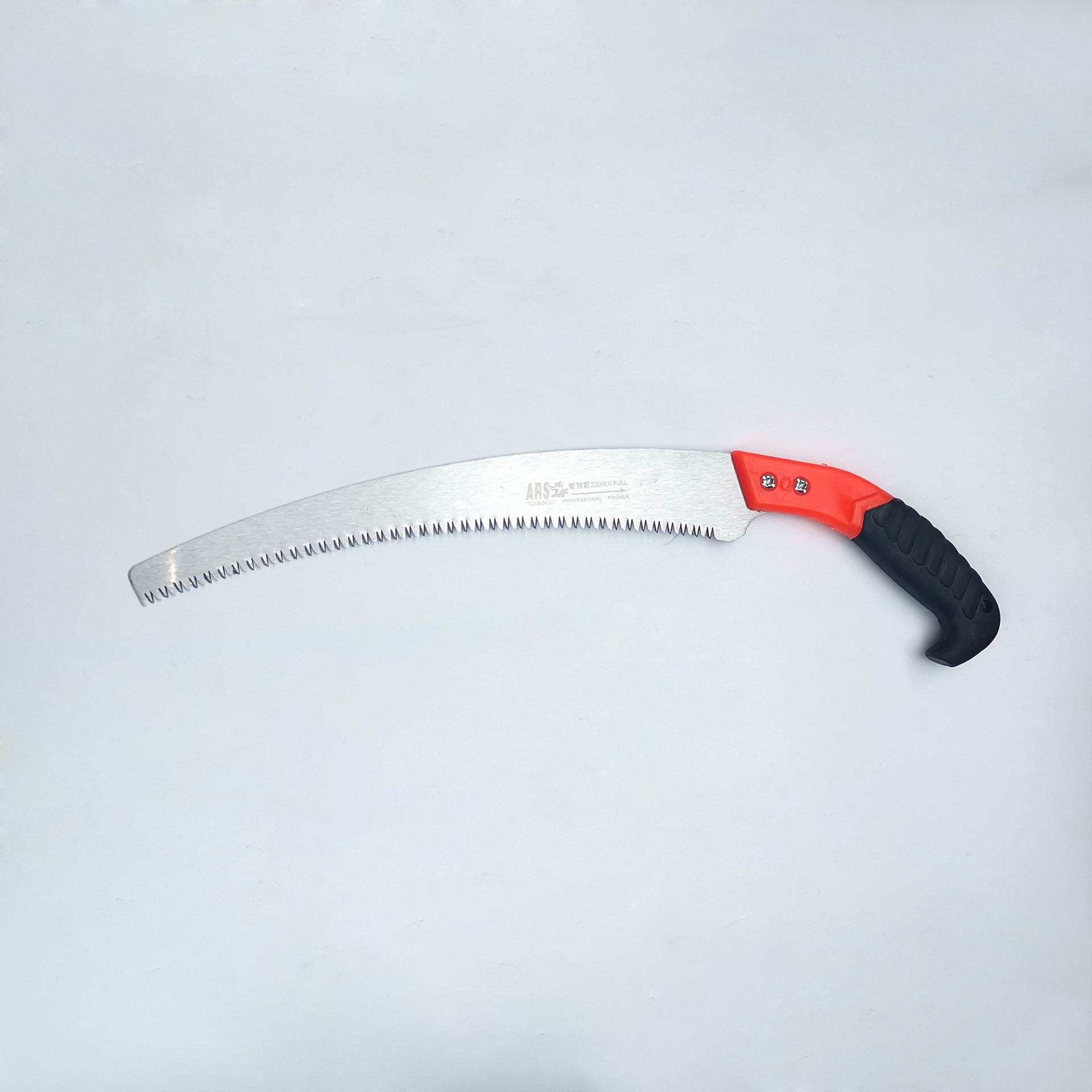 Sierra para árboles frutales curvada de 350 mm con mango de plástico marca Alice, sierra para cortar madera al aire libre, sierra de jardín, herramienta para cortar ramas, sierra manual.